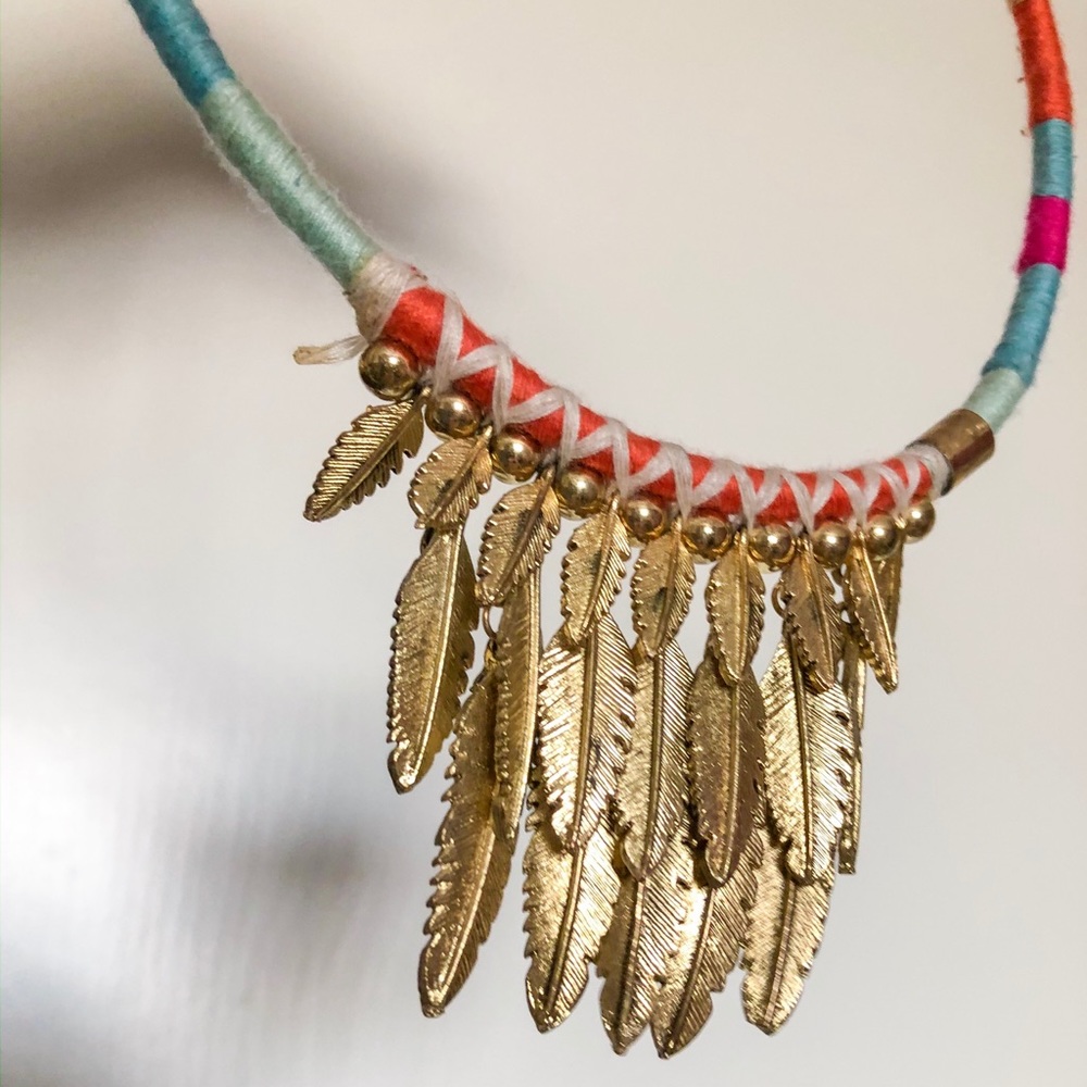 Bohemian feather necklace